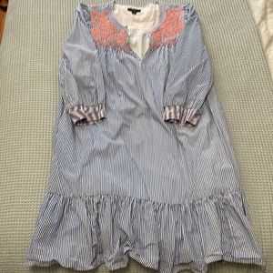 Blue and White Striped JCrew Dress